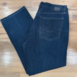 Men's VTG‎ Marithe Francis Girbaud Blue X Button Regular Fit Jeans Button Fly 40
